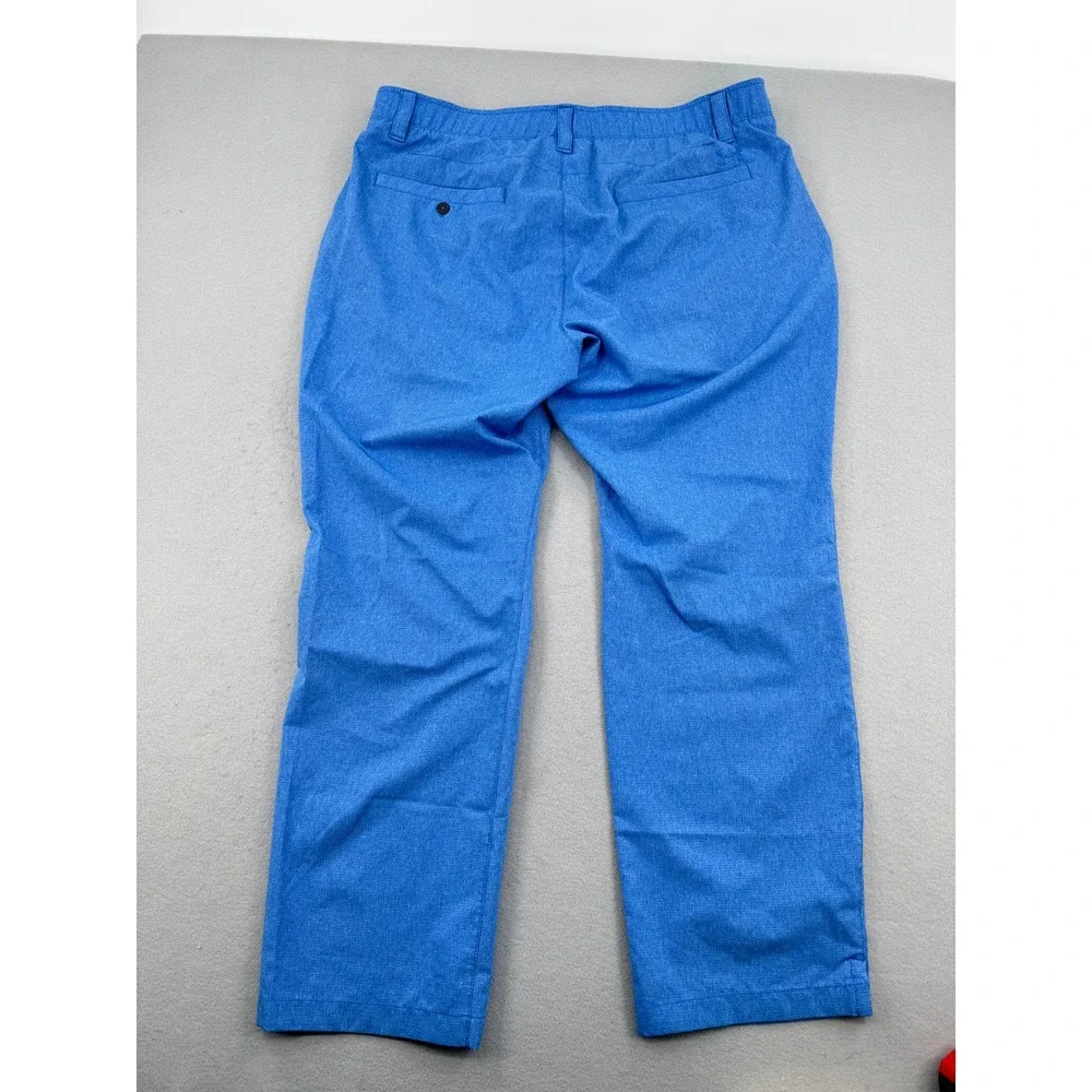 Under Armour Mens Golf Pants Blue Heathered Loose Fit 38x30 (38x29) Athleisure